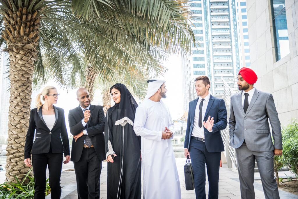 Multicultural business people meeting and talking about business - Multiracial business team meeting