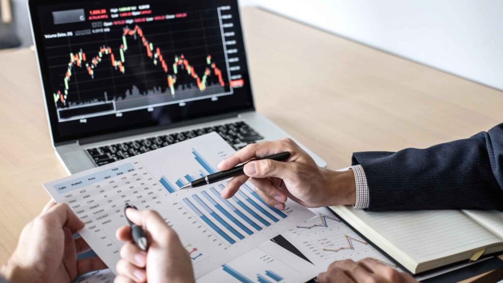 Institutional investor planning investment portfolio